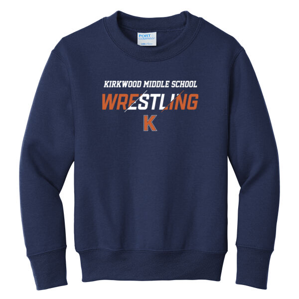 Kirkwood Wrestling - Youth Core Fleece Crewneck Sweatshirt Thumbnail